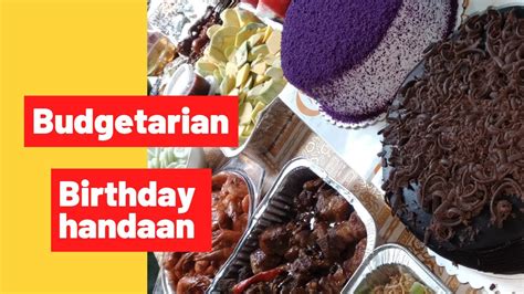 Budgetarian birthday handaan! Idea for a tight budget birthday .